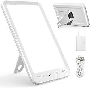 Emibele Light Therapy Lamp, UV-Free 10000 Lux Sun Lamp with Adjustable Brightness, Timer