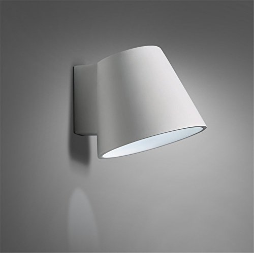 Preisvergleich Produktbild Abcoll Moderne LED Wandleuchte Innen Nacht Leselampe Zeitgenössische Einfachheit Stil Weiße Wandlampe Putz Und Eisen Wandbeleuchtung Für Für Wohnzimmer Korridor Schlafzimmer (Cool White-2 Watt)