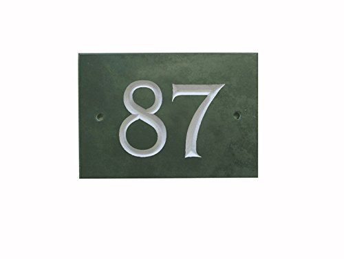 Green Slate House Number (1-99) (No 87)