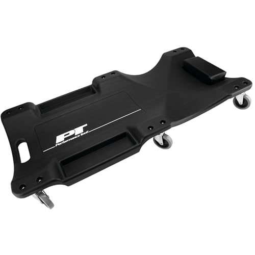 Image of Performance Tool W85006 40-Inch Plastic Creeper with 6 Casters, Black