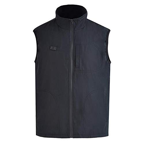 Iyalezirk Chaleco Calefactado EléCtrico 3 Tercera Marcha Temperatura Chaleco Calefactor USB Chaqueta TéRmica de Invierno para Acampar TéRmica (XL)