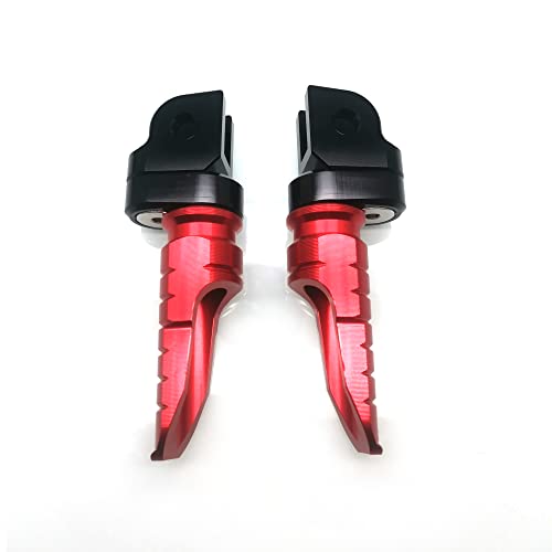 Image of MZS Motorcycle Foot Pegs, Double Adjustable Front Rider Footpegs Footrest Rest Pedal Red Compatible with GSXR 600 750 1000 GSX250R GSXS750 GSXS1000 GSXS1000F GSF1250 GSX650 SV650 SV1000 DL650 DL1000