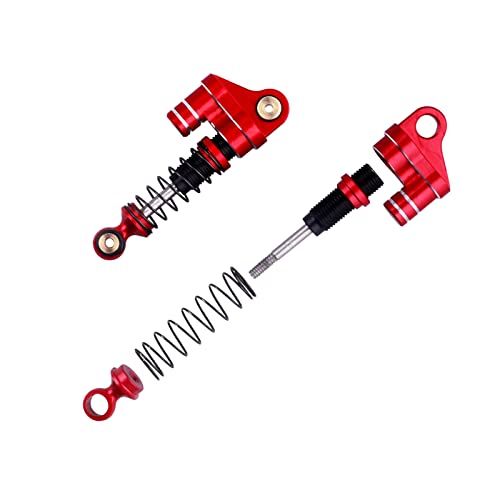 Image of 4pcs RC Mini Shocks Damper for 1 /24 Axial SCX24 AXI90081 Deadbolt RC Crawler Car Upgrades Parts Replacement (Black&Red)