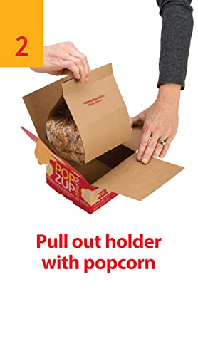 Popzup Popper - New Way To Microwave Popcorn | No Chemicals, Silicone, Plastic | Non-Gmo, Gluten Free, Eco-Friendly | Us Made & Grown | Equals 12 Large Microwave Popcorn Bags #TOP3