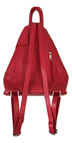 Lagaksta Stella Convertible Leather Backpack Purse – Casual Travel Tote Bag Red #TOP1