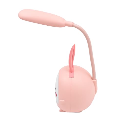 Sarini Mini Bunny Night Light,Desk Lamp with Night Light,Pink Rabbit Foldable USB Rechargeable Reading Light Bedroom Bedside Study - Image 4