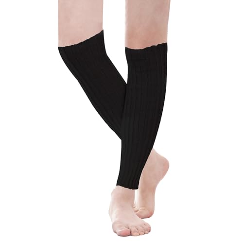Womens Ribbed Leg Warmers Knitted Long Boot Ankle Heap Sock for Party Sports