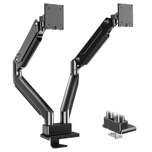Image of MOUNT PRO Dual Monitor Stand for Up to 44 lbs Ultrawide Screens Max 49 Inch, Heavy Duty Monitor Arm for 2 Monitors, Premium Full Motion Double Computer Desk Mount, VESA Mount 75x75 /100x100mm