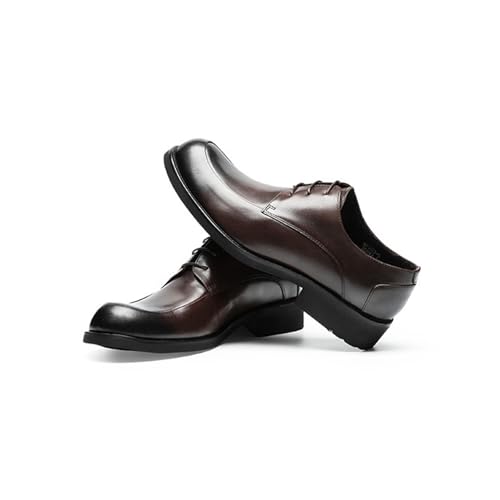 Men's Genuine Leather Dress Oxford Dress Shoes Classic Lace-Up Gradient Toe Formal Business Shoes for Office Professional Occasions3