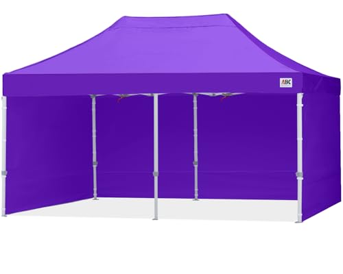 Image of ABCCANOPY Commercial Pop Up Canopy Tent with Sidewalls 10X20,Purple