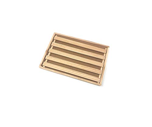 Wagtail Tabla para Cortar Pan de Madera con Recogemigas, Cortar Pan con Rejilla Extraíble para Migas, Cortar Pan de Madera Natural, Idea para Cualquier Cocina 35 x 25 x 2,5 cm