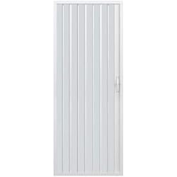 Mampara de ducha Liberté, 90 cm x 185 cm de altura, puerta única de PVC con apertura lateral tipo fuelle