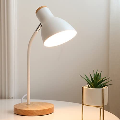 Macaroon Desktop Lighting Nordic Table Lamp Modern Simple Bedroom Bedside Light for College Dorm, Home, Office (Color : White)