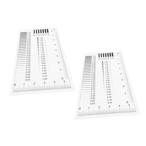 MUELODSIC 2個 透明プラスチック製高精量規 クラック測定 定規 亀裂検出用ラインゲージ 多用途欠陥検査ツール 建設 製造業対応