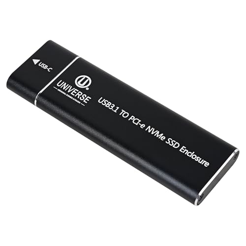 Image of NVME M2 Enclosure USB-C Tool-Free M.2 Case Supports PCIe NVME M Keys 2230 /2242 /2260 /2280 SSDs | Up to 10Gbps Speed