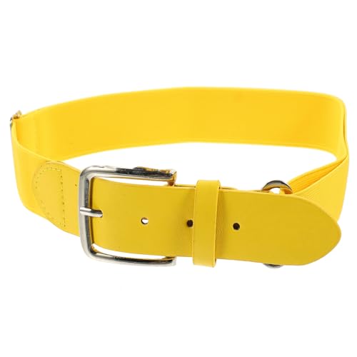 Ceinture de softball jaune élastique réglable en similicuir DOITOOL pour sport