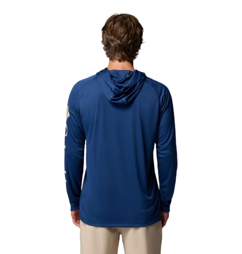 Columbia Terminal Tackle™ Hoodie Carbon/Ancient Fossil Logo XL, Blau – Ansicht 2