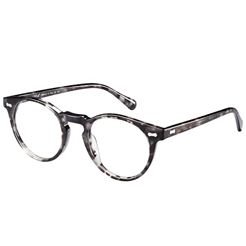 CARFIA Acetate Frame Round Blue Light Blocking Glasses for Women Anti Eye Eyestrain Computer Gaming Glasses