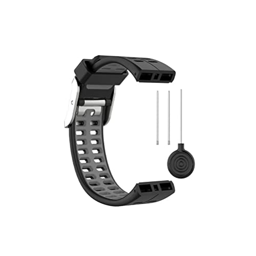 MYAYD Correa de repuesto de silicona suave ajustable compatible con Polar V800, negro/gris