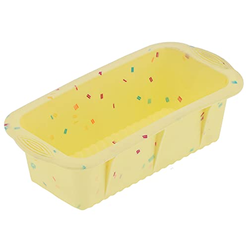 HERCHR DIY Silicone Cake Mold Baking Tool Rectangular Bread Mold Baking Pan Kitchen Tools Yellow