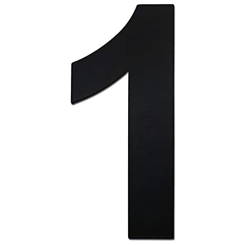 Black House Number Door number Stainless Steel House Numbers Adhesive black number Made of solid 304 Stainless Steel Floating Appearance 3in/7.5cm(1) Cover