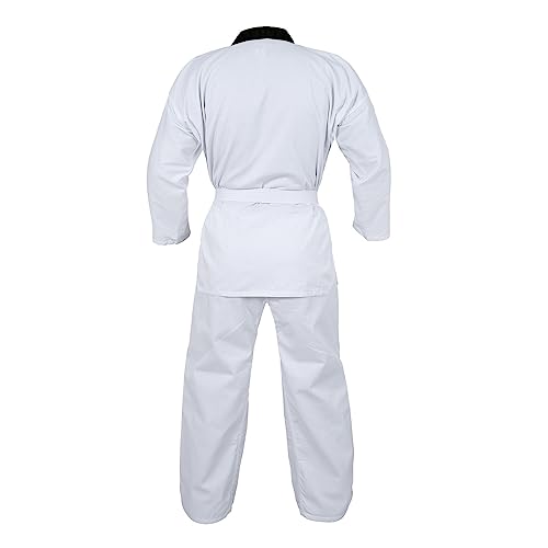 Generic JAG-TKD-1155-WHT-BLK Regular Taekwondo Gi Uniform Set 8Oz Ultra Light Tkd Suit thumb #1