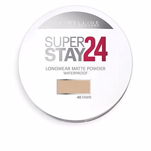 Maybelline New York - Superstay 24H, Polvos Compactos De Larga Duración, Tono 40 Fawn