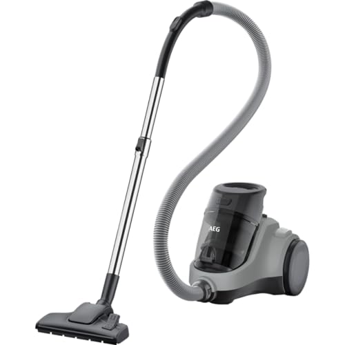 AEG LX5-2-2MG Aspirateur sans Sac 750 W Rayon d'action 7 m pour sols durs et moquettes Roue Avant 360° Gris minéral