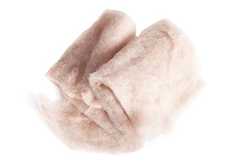 Image of Desert Breeze Distributing Maori Wool Carded Batting, 100% Natural New Zealand Wool Made by DHG in Italy for Needle Felting, 3.5 OZ, 27 Micron, Color Shell Pink