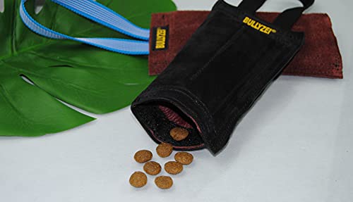 BULLYZEI Universal Beißwurst befüllbar, Leder 20 x 10 cm Suchhund