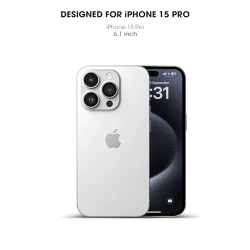 Image of GRIPP Matte Japanese Tempered Glass Screen Protector for iPhone 15 (6.1 inch), Anti-Glare, 2.5D Round Edges, Scratch-Resistant, 9H Hardness, Full Screen Coverage, Bubble Free