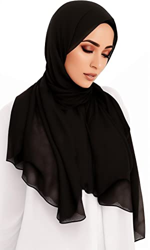 Womens Muslim Hijab Head Scarf Chiffon Elegant Lightweight Long Arab Shawl2