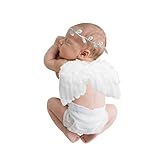 Angel Feather Wings and Headband Wings Photography Photo Props for Party Costumes Cosplay White