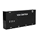 Ieron 4 PC auf 1 Monitor VGA Switch Box, VGA Switch 4 IN 1 Out VGA Audio Video Switcher Box, mit manueller Umschalttaste Full HD 1080P für Laptop, Fernseher, Projektor