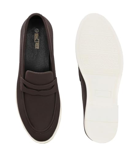 Image of MACTREE Suede Leather Stylish Loafers Shoes for Men