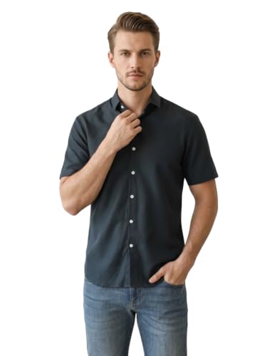 Image of Leriya Fashion Men Formal Shirts for Man Half Sleeve Polycotton Shirts
