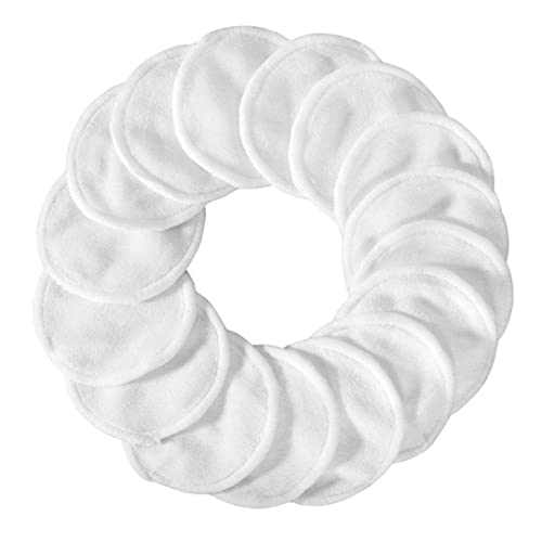Odoukey Almohadillas para Maquillaje de Maquillaje, Almohadillas de algodón, 20 Piezas de Rutina de Maquillaje Reutilizable de 8 cm, algodón de algodón de bambú Lavable, algodón de Maquillaje,