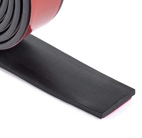 Neoprene Rubber Strips Self Adhesive Sheets, Rolls & Strips with Adhesive Backing Rubber Pads Self Stick Seal Gasket Sticky Back for Matting Padding - 1" Wide x 1/8" Thick x 10' Long