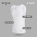 True Religion Lightweight Tank Tops for Men, 5 Pack Classic Ribbed Cotton Mens Undershirts White