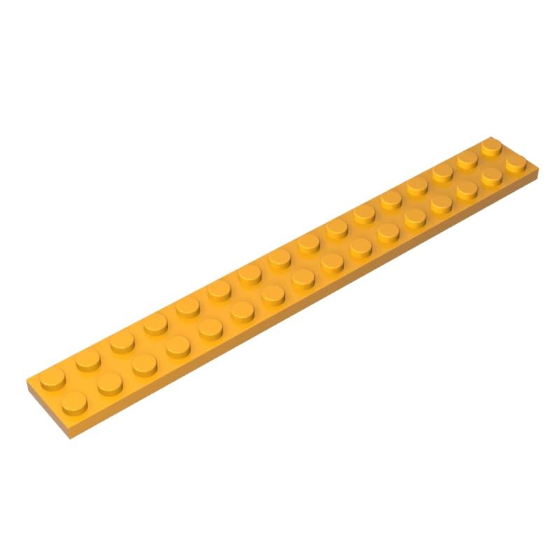 4282 Foundation Plate Plate 2x16 10 Pieces GDS-517 Compatible with Lego Building Blocks Color:Bright Light Orange โ image 1