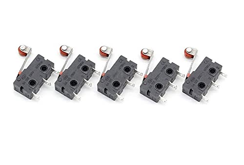 ERH India (5 Pcs) Limit Switch 220v AC with Roller 3 Pin Momentary Roller Lever Arm Micro Limit Switch AC 250V 5A SPDT (B09FFMCM81) Amazon Price History, Amazon Price Tracker