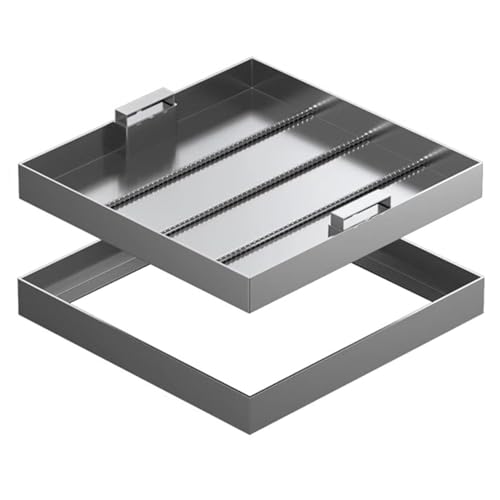 Trappe de regard invisible acier inoxydable 50x50 contre rouille - 2