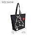 ALAZA Funny Bulldog Puppy Dog French Large Canvas Tote Bag Reusable Grocery Shopping Bag with Handles, Heavy Duty, Washable