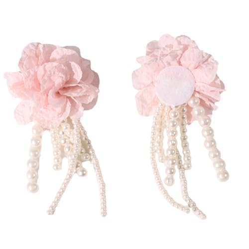 芸術的な花の真珠チェーンアップリケトリムイブニングスカートの服の襟の飾りブローチ縫製手作りの花柄のピン