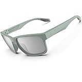 Polarisierte Sonnenbrille für Herren und Damen, leichter TR90-Rahmen, 100% UV-Schutz, Sonnenbrille für Reisen, Autofahren, Angeln, Golf, Mattrosa, Grau und Hellsilber