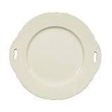 Seltmann Weiden Seltmann 001.294938 Plat à gâteau traditionnel en porcelaine avec poignée, rectangulaire en relief, motif Marieluise ivoire, crème, 27 cm de long, 26 cm de large