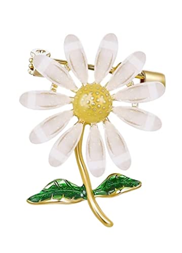 Broches de joyería para mujer estilo margarita pequeña pin de suéter ropa invierno
