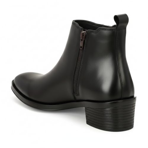 Image of Men's Chelsea Boots with Zipper closure | Croc Textured Leather | Cuban Heel | Italian Design | TPR Sole | Cushioned Insole