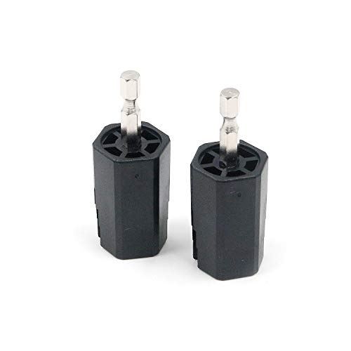 FarBoat 2Pcs Guitar String Winder Head Hex Electric Drill Tuning Peg Puller Repair Maintenance DIY Tool Accessories for Electric Acoustic Guitar Bass (Black)