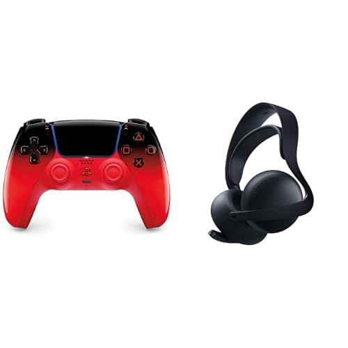 Playstation Sony Manette 5 DualSense Sans Fil Retour Haptique Gâchettes Adaptatives Micro Batterie Rechargeable PS5/PC Collection HYPERPOP Techno Red Sony Casque Pulse